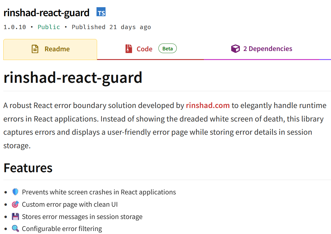 React Guard Library